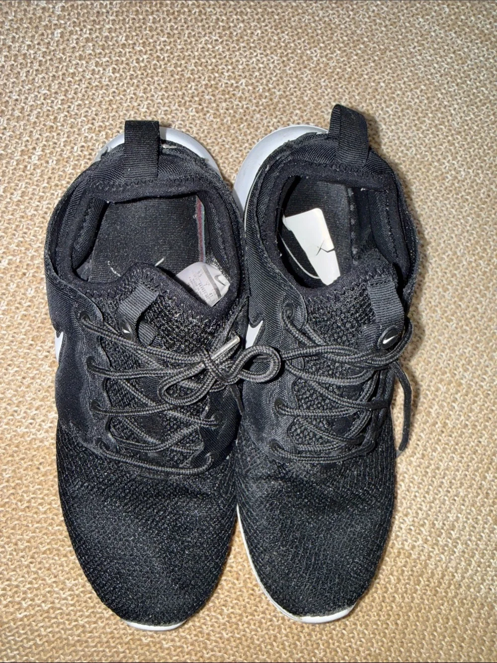 Nike Black and White Low-Top Running Sneakers